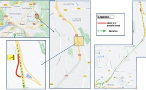 #InfoRoute. RN28 : fermeture de la bretelle de sortie dite de « Lombardie » à Darnétal 