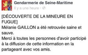 Disparition inquiétante : Mélanie, 16 ans, a été retrouvée hier soir à Bolbec