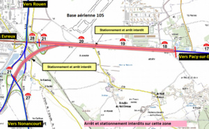 Evreux. Arrêt et stationnement interdits sur la RN 13 aux abords de la BA105 les 13 et 14 juillet