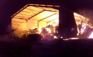 Dans l'Eure, un hangar agricole contenant du lin part en fumée : la piste criminelle est privilégiée