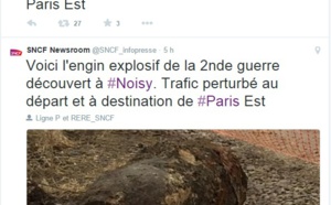 Un engin explosif bloque le trafic des trains à Noisy-le-Sec, en région parisienne 