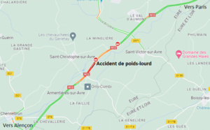Eure. Accident de poids-lourd sur la RN12 à Saint-Christophe-sur-Avre 