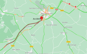 L'autoroute A28 fermée à Quièvrecourt, près de Neufchâtel-en-Bray en raison d'un accident