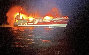 Un navire en feu au large du Tréport : deux marins blessés, les quatre autres indemnes 