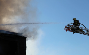 Des cellules de stockage en feu près de la zone commerciale de Barentin, 46 sapeurs-pompiers sur place