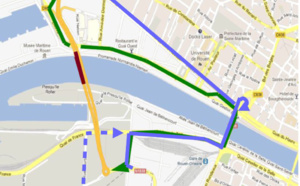 Travaux aux abords du pont Flaubert pendant deux nuits : des déviations mises en place à Rouen