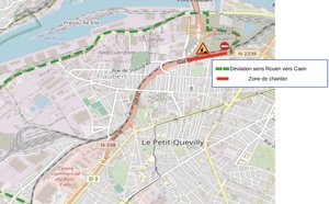Intervention de sécurité : la RN338 coupée à Rouen la nuit prochaine