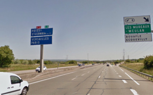 Circulation difficile sur l'A13 entre Mantes et Poissy (17 km)