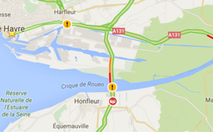 Le pont de Normandie fermé : la circulation vers Honfleur est déviée par le pont de Tancarville