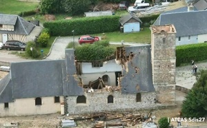 Orages violents dans l’Eure : le clocher d’une église s’effondre, les pompiers en alerte maximale