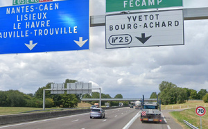 Création d'un giratoire : bretelles fermées sur l'A13 au diffuseur de Bourg-Achard (Eure) du 28 juillet au 1er août
