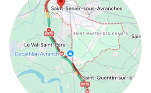 La RN175 (Caen - Rennes) coupée et déviée près d’Avranches en raison d’un accident 
