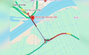 Pont de Tancarville coupé dans les deux sens après un accident entre un poids lourd et une voiture