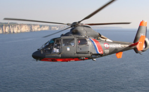 Un marin en "urgence médicale" évacué par l'hélicoptère de la Marine au large de Fécamp