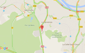 Le camion de l'Émir du Qatar reste bloqué dans un tunnel à Louveciennes : un blessé