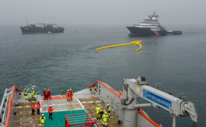 Pollution maritime : exercice grandeur nature au large du Havre, pendant deux jours