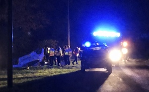 A Merey (Eure) la voiture percute un lampadaire et finit sur le toit : le conducteur introuvable
