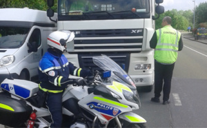 63 infractions constatées lors d'un contrôle ciblant les poids-lourds sur la RN28 près de Rouen