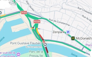 Accident mortel sur le pont Flaubert à Rouen : circulation coupée vers la rive droite