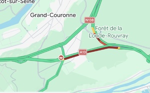 A13 : une camionnette transportant deux chevaux se couche sur les voies près d’Oissel
