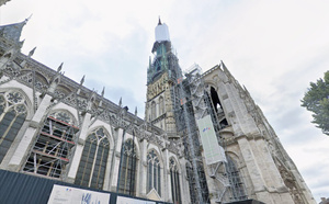 Rouen : le chantier de la flèche de la cathédrale entre dans son avant-dernière phase