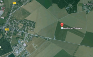 Eure : l'avion de tourisme finit sa course dans un champ en bout de piste. Les passagers indemnes