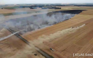 Dans l'Eure, ce lundi, 300 pompiers mobilisés sur le front des incendies : 83,5 hectares détruits