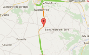 Accident de poids-lourd dans l'Eure : la N154 coupée dans les deux sens à hauteur de Jumelles 