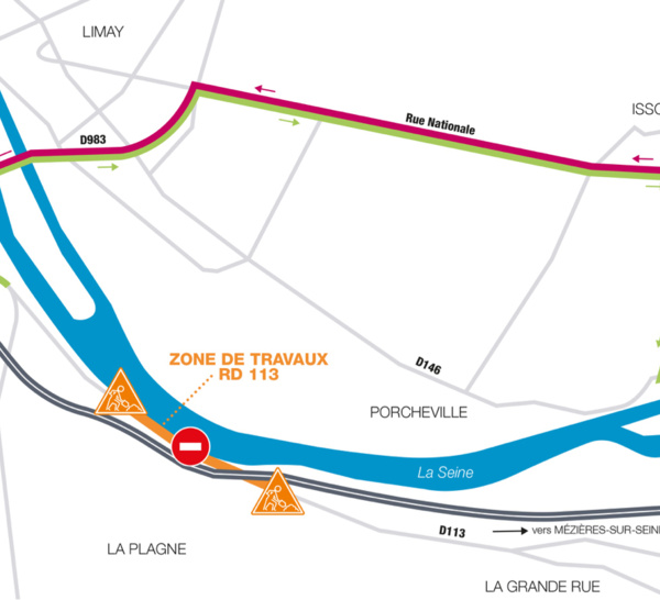 Nouveau viaduc de Guerville (Yvelines) : la D113 fermée à la circulation du 24 au 26 octobre
