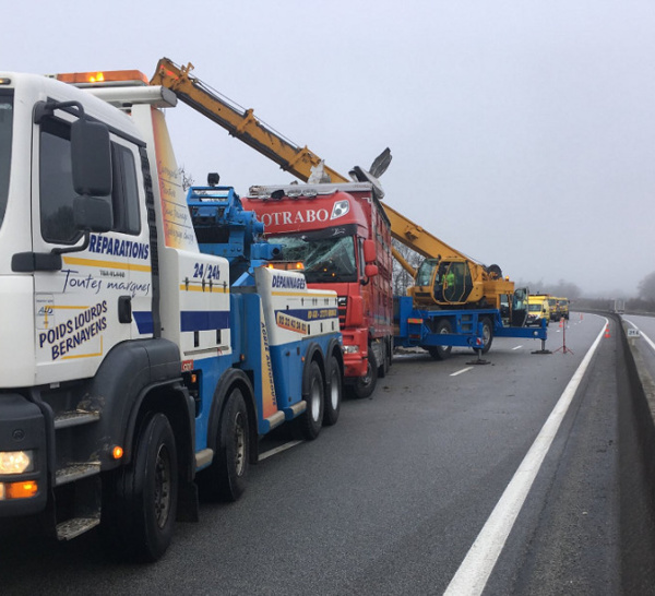 Un camion transportant des bovins se renverse : l'A28 coupée entre Rouen et Alençon