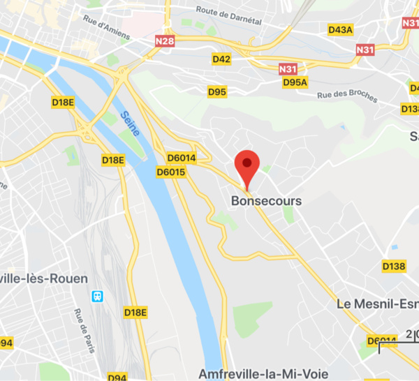 Un bus vide prend feu à Bonsecours près de Rouen : la route de Paris coupée 