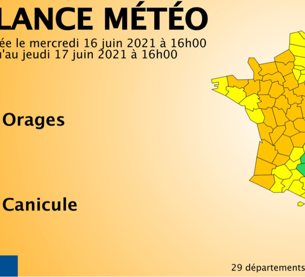 La Normandie placée en vigilance orange pour un risque d'orages et en jaune pluie-inondation