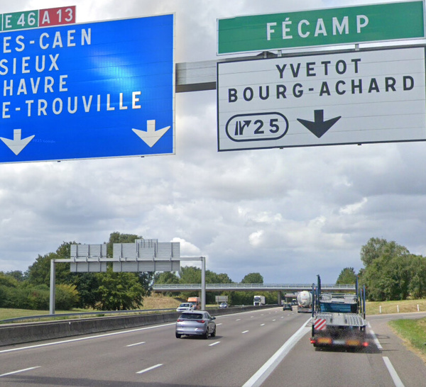 Création d'un giratoire : bretelles fermées sur l'A13 au diffuseur de Bourg-Achard (Eure) du 28 juillet au 1er août