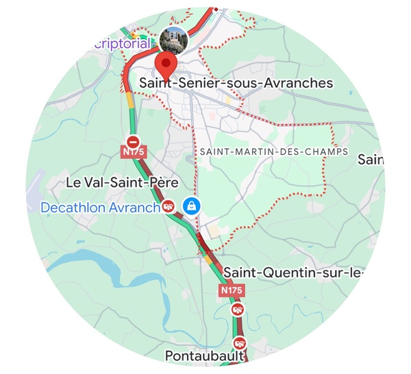 La RN175 (Caen - Rennes) coupée et déviée près d’Avranches en raison d’un accident 