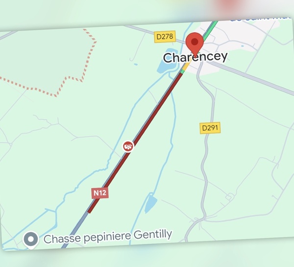 La RN12 coupée dans les deux sens après un accident à Saint-Maurice-lès-Charencey (Orne) 