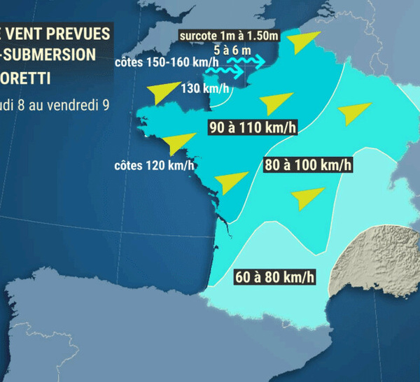 Tempête Goretti : navigation fortement déconseillée en Manche et mer du Nord