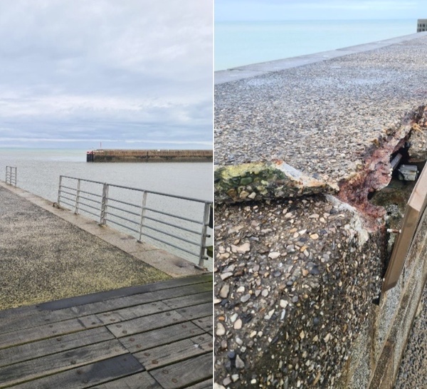 Tempête Goretti : la jetée Ouest du port de Dieppe fermée jusqu’à nouvel ordre