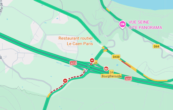 Eure : un camion accidenté perturbe la circulation sur l’A13, à hauteur de Bourgtheroulde