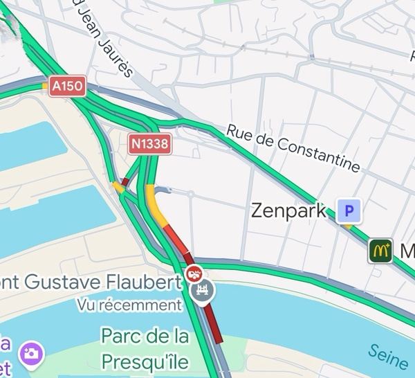 Accident mortel sur le pont Flaubert à Rouen : circulation coupée vers la rive droite
