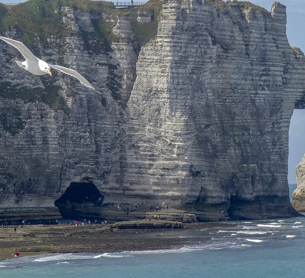 Six touristes piégées par la marée se réfugient dans le Trou à l'Homme à Étretat