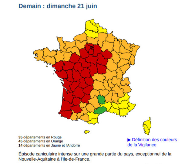 Canicule : toute la Normandie bascule en vigilance orange dimanche midi