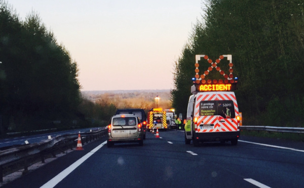 Accident sur l'A13 ce matin : 8 km de bouchon entre Incarville et Rouen 
