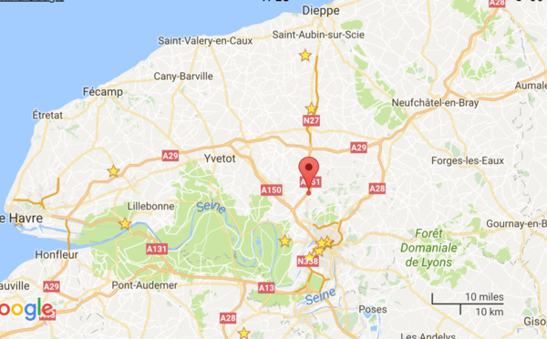 Accident à Eslettes (Seine-Maritime) : l'A151 fermée dans le sens Dieppe - Rouen