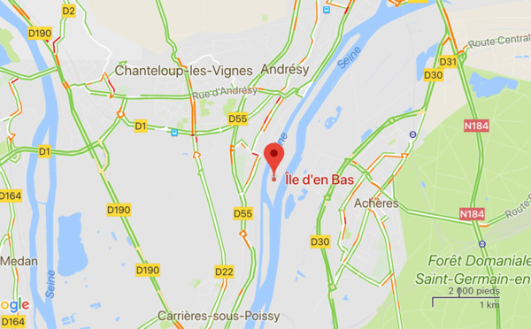 Yvelines : une voiture volée à Paris repêchée dans la Seine a Andrésy 