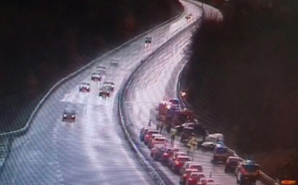 Carambolage sur l’A13 dans le Calvados : l’autoroute est coupée vers Paris. Au moins 8 blessés  