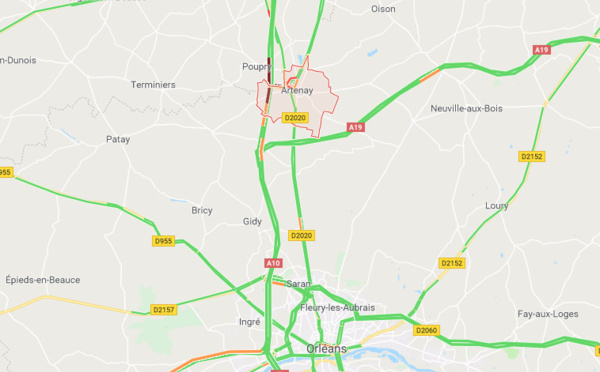 Circulation perturbée sur l'A10 au nord d'Orléans (Loiret) après un accident de poids-lourd