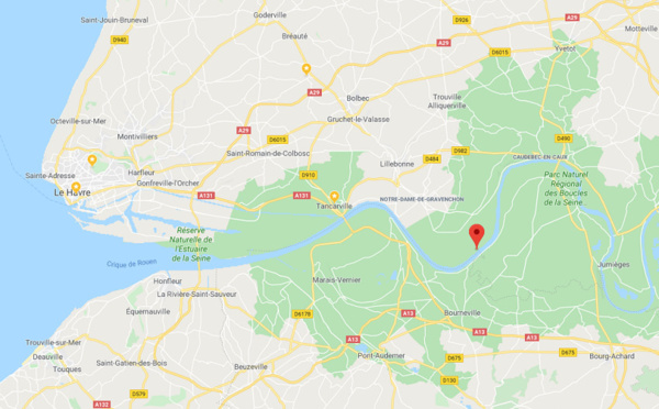 Un navire chargé d'engrais s'échoue en Seine avant d'arriver à son port de destination à Rouen 