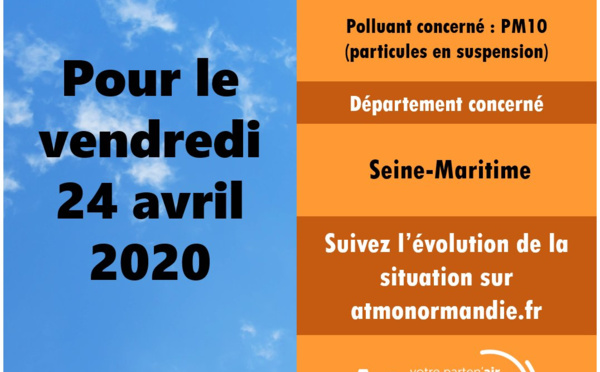 Pollution par les particules fines : la Seine-Maritime en alerte pour la journée de vendredi 