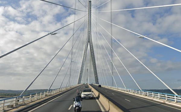 La circulation des deux-roues et piétons reste interdite sur les ponts de Normandie et de Tancarville pour la nuit prochaine 