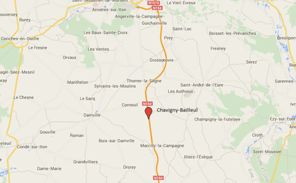 #InfoRoute. Accident mortel sur la N154 entre Nonancourt et Évreux, dans l'Eure